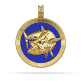 Mackerel "Kingfish" Compass Medallion Pendant